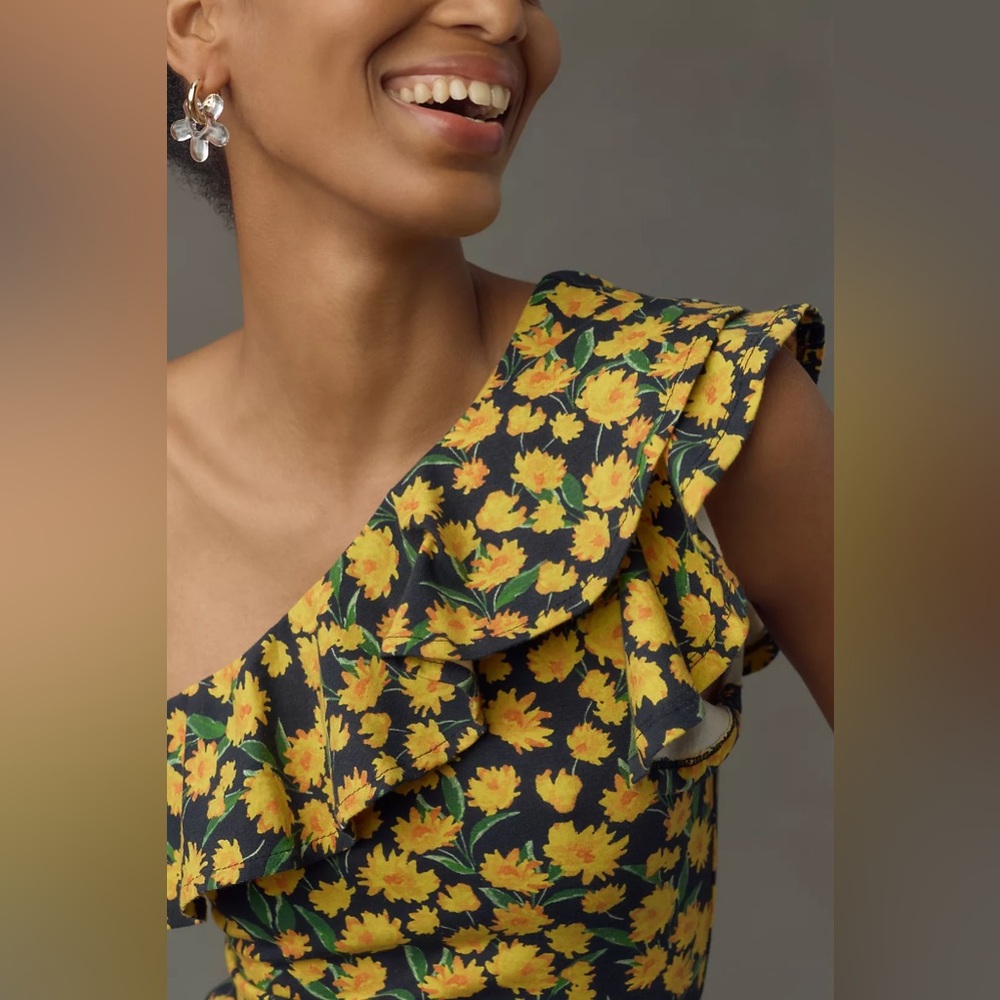 Maeve One-Shoulder Ruffled Top - Picture 9 of 12